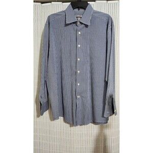 Linea Uomo Shirt Size XL Color Blue Navy Long Sleeve